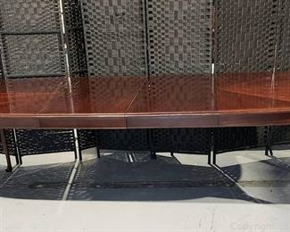 Gorgeous Queen Anne Style Dining Table with Banded Inlaid Top