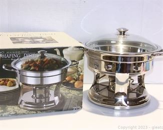 Pair of Stainless Steel Chafing Dishes
