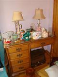 Maple Desk, Retro Lamps and Misc