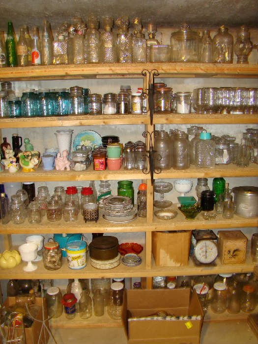 Selection of Vintage Jars and Bottles and Misc