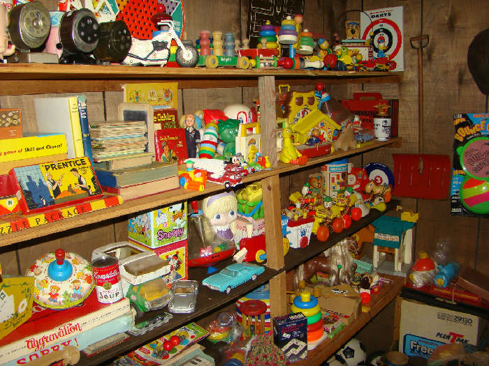 Selection of Toys and Games including Fisher Price, Tin Toys and others