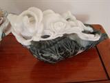Carved Reclining Figure on Carved Jade Base