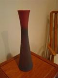 Tall Van Briggle Maroon and Blue Vase