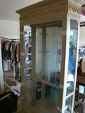 Limed Oak Lighted Curio Cabinet
