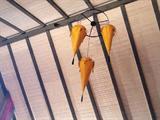 Custom made Dupeony Silk Chandelier Light Weight w Three Striking 3ft Silk Shades