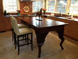 Super One of a Kind Custom Made Kitchen Island Bar, Made from Old Haberdashery Display tables Six Drawers, Hickory Top, Cabriolet Legs and Mahogany Frame, 81" x 45" x37". This will make a statement in any setting!
Asking: $2995.00