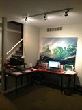 Large L Shaped Desk comes apart easy to move.