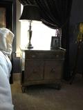 Mirrored Bed Side Stand 2 Doors 1 Drawer, Very Cool