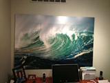 Award Winning 4.5' x 5.5' photo of breaking wave mount on foam core, has reproduction rights,