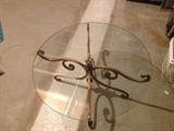 Vintage Cast iron Coffee table with Glass Top