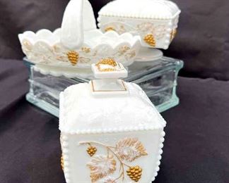 Westmoreland Original Milk Glass China 3pcs