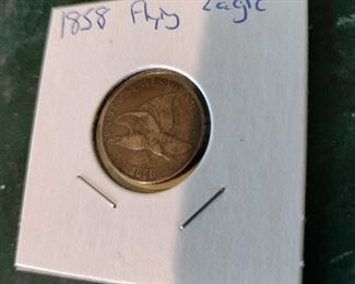 1858 Flying Eagle coin