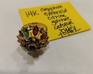 EMERALD, CITRINTE, CATSEYE TOPAZ