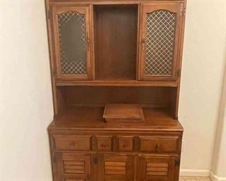 001 Stunning Heywood Wakefield Two Piece Hutch