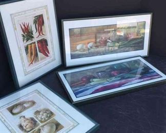 Captivating Art Collection Four Framed Pieces with Certificates