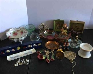 Carnival Glass, Glass Paper Weight And More