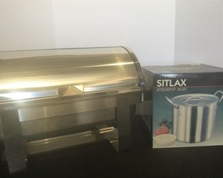 Elegant RollTop Chafing Dish  16 Qt. Stockpot  Brand New