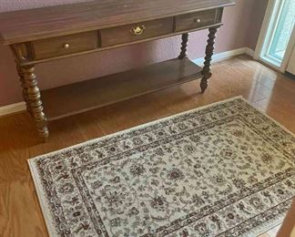 Entryway Elegance Table and Rug Stylish Statement Pieces for Your Home 