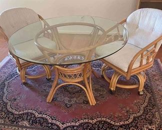 Glass Top Table with Chairs Stylish Set for Dining or Leisure
