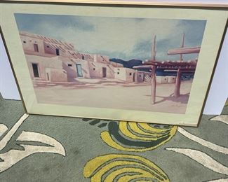 Native Art Showcase Framed Masterpiece by J. A. Thompson Slightly Damaged Frame