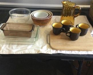 Radiant Amber Delights PYREX and More A Captivating Collection of Warmth and Beauty 