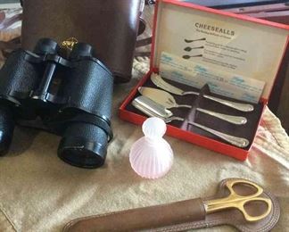 Timeless Vintage Treasures Karl Koenig Binoculars Godinger Silver Cheese Cutlery and Much More