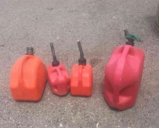 Versatile Gasoline Canisters 4 Varying Sizes 2Gallon, 1Gallon, 5Gallon, and More