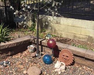 Whimsical Wonderland 5 ft. LightUp Tree, Colored Balls, Terracotta Sun, Ceramic Bunny, and More