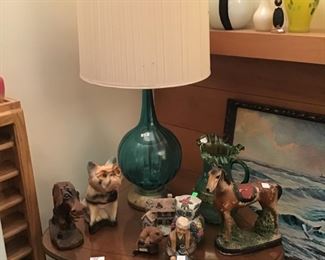 Mid century modern glass lamp