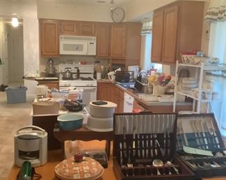 Kitchen table ,silver plate ,