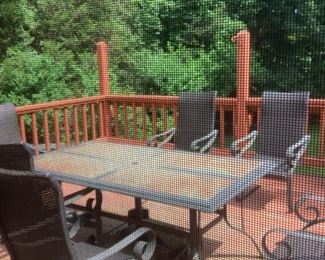 Outdoor furniture and grill