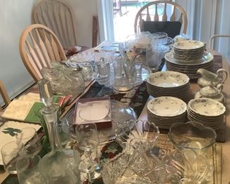 3 sets of dishes a little of everything