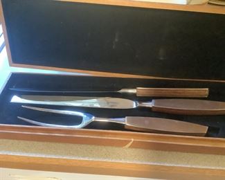 Vintage mid century carving set