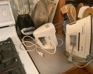 Blender, hand mixer , iron
