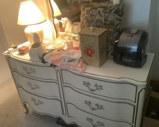Dresser ,has matching side table ,good condition