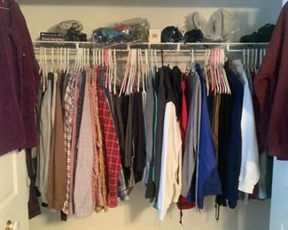 Vintage shirts with snap shell buttons size large ,dress shirts clean ,mens suits, mens pants