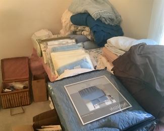 Sheets , curtains still in packaging