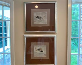 CHINESE Water Color DUCKS ~~~ FABULOUS Framing