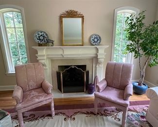 Custom GILT MIRROR + BRASS FIRESCREEN 