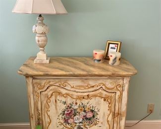 Hand Painted Dresser + Marble Lamp