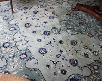 Dreamy blue wool rug