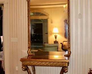 Antique Mirror and Console- one of two