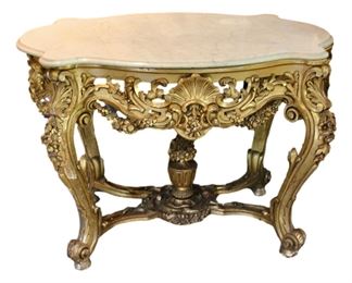 Marble and gold Table