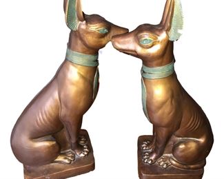 Egyptian Dog Sculptures