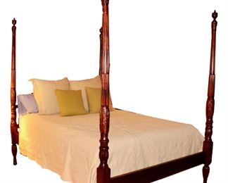 Queen Size Mahogany 4 poster bed