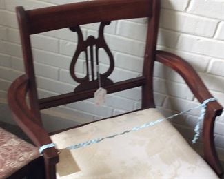 Vintage harp chair. A set of two