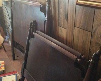 Stunning! Vintage mahogany twin beds