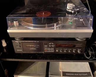 Audio-Technica Turntable and Yamaha Cassette Player