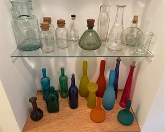 Colored Glass Bottle Collection