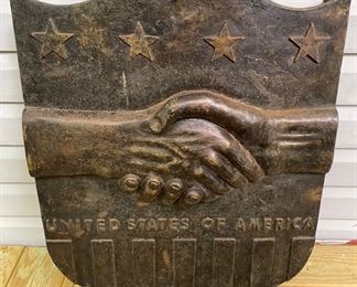 Large Bronze? United States of America Plaque. Approximately 2’ by 3’.